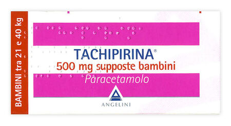 TACHIPIRINA*BB 10 supp 500 mg image not present