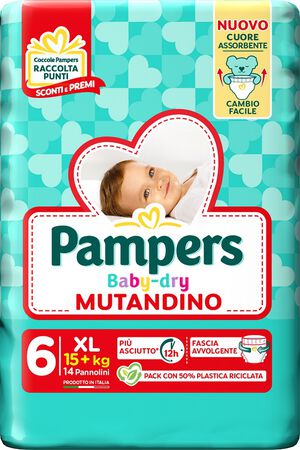 PAMPERS BABY DRY PANNOLINO MUTANDINA XL SMALL PACK 14 PEZZI image not present