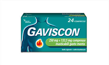 GAVISCON*24 cpr mast 250 mg + 133,5 mg menta image not present