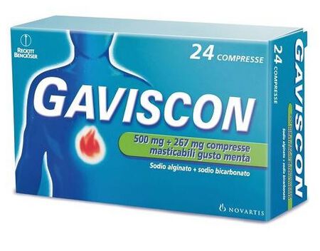 GAVISCON*24 cpr mast 500 mg + 267 mg menta image not present