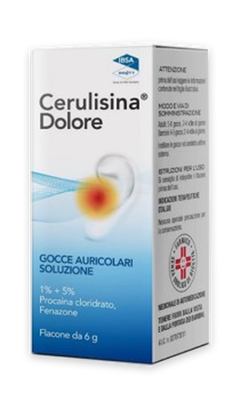 CERULISINA DOLORE*gocce auricolari 6 g 5% + 1% image not present