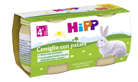 HIPP OMOGENEIZZATO CONIGLIO CON PATATE 2X80 G image not present