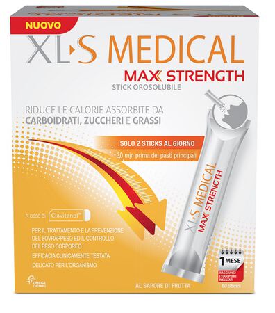 XLS MEDICAL MAX STRENGTH 60 STICK OROSOLUBILI image not present