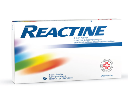 REACTINE*6 cpr 5 mg + 120 mg rilascio prolungato image not present