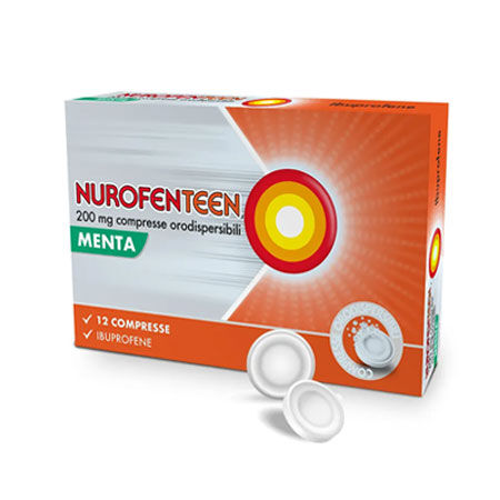 NUROFENTEEN*12 cpr orodispers 200 mg menta image not present