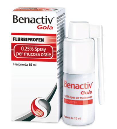 BENACTIV GOLA*spray mucosa orale 15 ml 0,25% image not present