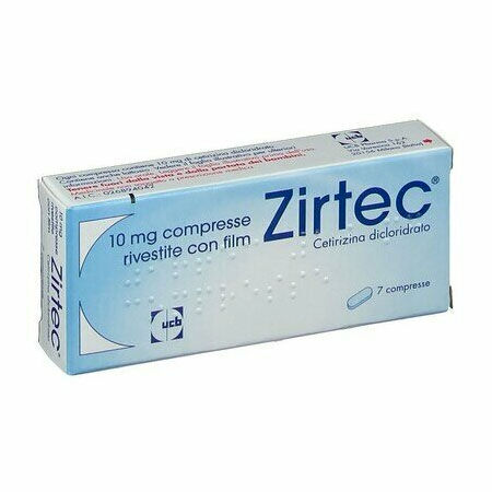 ZIRTEC*7 cpr riv div 10 mg image not present