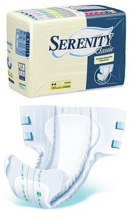 PANNOLONE PER INCONTINENZA SERENITY CLASSIC SUPERDRY FORMATO EXTRA LARGE 30 PEZZI image not present