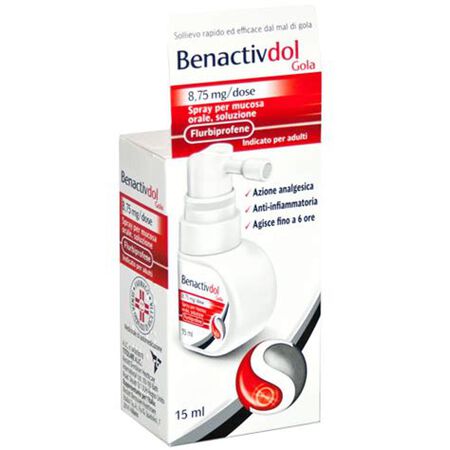 BENACTIVDOL GOLA*spray mucosa orale 15 ml 8,75 mg/dose image not present