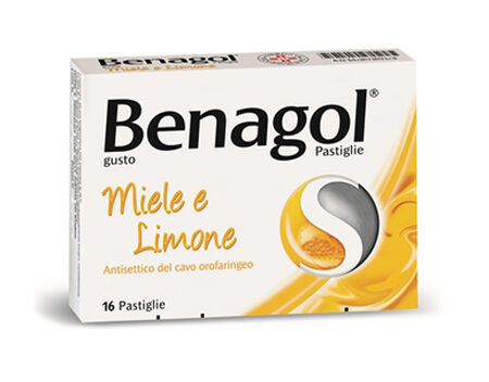 BENAGOL*16 pastiglie miele limone 0,6 mg + 1,2 mg image not present