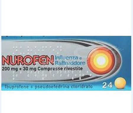 NUROFEN INFLUENZA E RAFFREDDORE*24 cpr riv 200 mg + 30 mg image number null