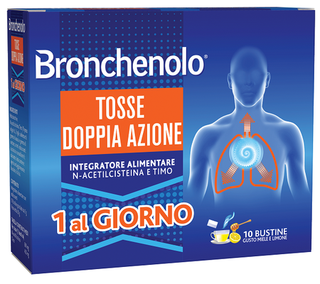 BRONCHENOLO TOSSE DOPPIA AZIONE 10 BUSTINE image not present