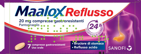 MAALOX REFLUSSO*7 cpr gastrores 20 mg image not present
