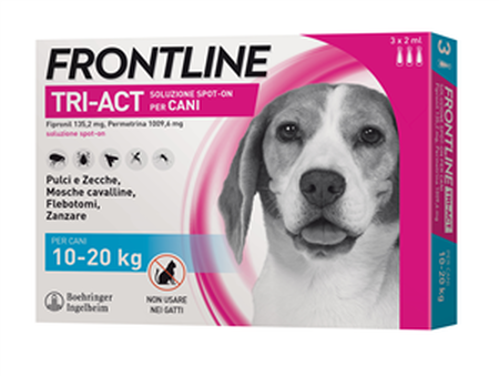 FRONTLINE TRI-ACT*spot-on soluz 3 pipette 2 ml 135,2 mg + 1.009,6 mg cani da 10 a 20 Kg image not present