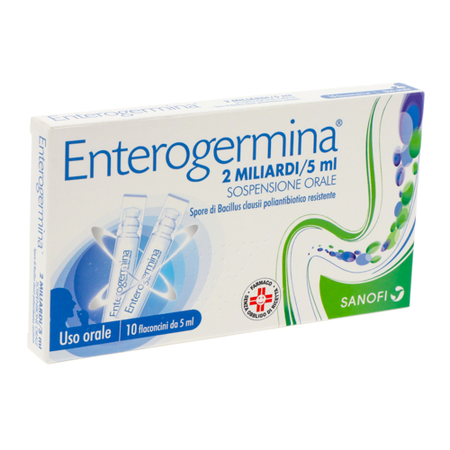 ENTEROGERMINA*orale sosp 10 flaconcini 2 mld 5 ml image not present